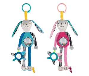 Canpol Babies Plisana Igračka Sa Zveckom I Ogledalom 68/061 "Long Ears" - roza