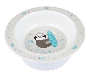 Canpol Babies Melamin činija sa prijanjajucim dnom 4/519 -  (270Ml) Exotic Animals Grey