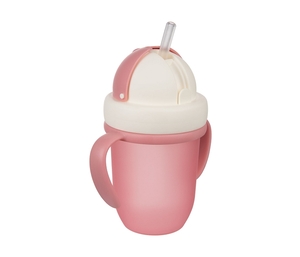 Canpol Babies šolja Sa Siliconskom Flip-Top Slamcicom 210Ml Matte Pastels - Pink