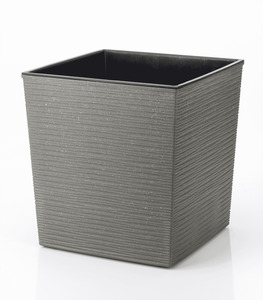 DONNA četvrtasta L saksija sa umetkom antracit