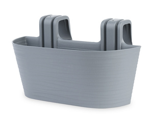 DONNA WOODY saksija za balkon L 50cm svetlo siva