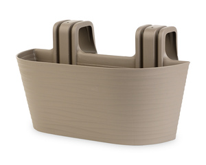 DONNA WOODY saksija za balkon L 40cm moka