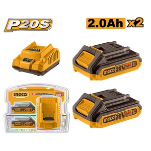 INGCO Set 2 AH x 2 + punjač SUPER FBCPK1222E