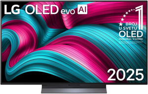 LG OLED evo AI OLED48C51LA, 4K Ultra HD, WebOS Smart TV, VRR 144Hz, α9 AI Processor 4K Gen8, Dynamic Tone Mapping, AI Brightness Control