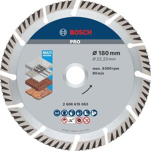 Bosch PRO Multi Material dijamantska rezna ploča 180x2.4 mm segmenti 10 mm 2608615063