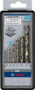Bosch PRO Stainless Steel HSS-Co set spiralnih burgija 2-8 mm 6/1 2607019924