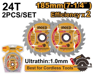 INGCO List testere za drvo 2/1 24 zuba 185mm TSB1853