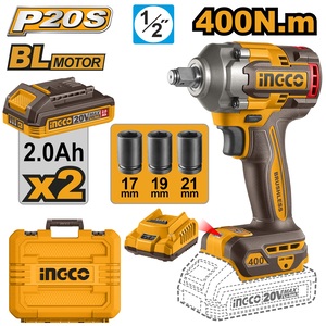 INGCO Aku udarni odvijač 1/2" 400NM SUPER CIWLI2040E