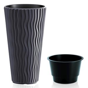 Prosperplast Saksija Sandy Slim 40X71Cm Antracit PR DPSP400-S433