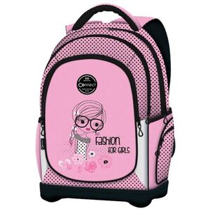 Connect Ranac đački anatomski lagan Fashion for girls Connect 40233 roze-crni