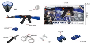 Policijski set sa puškom i maskom