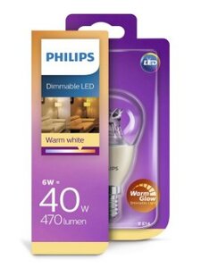 Philips LED SIJALICA 6W(40W) E14 WW 230V P48 BISTRA  PS518 DIMABILNA