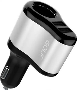 Golf GF-C14, 80W, 2xUSB-A, Black Auto Punjač