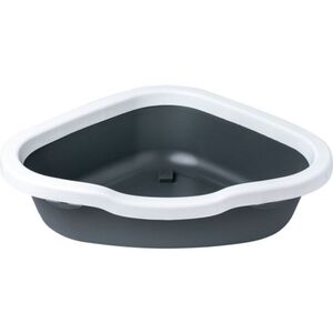 Petmax-toalet za mačke ugaoni otvoreni sivi 50476