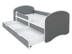 Krevet sa fiokom I dušekom 180x80 Happy III - SIVI  7787