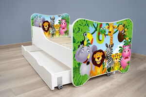 Dečiji krevet 160x80 cm HAPPY KITTY+fioka MADAGASCAR 7458