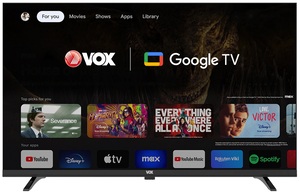 VOX LED TV 32GTH090, HD Ready, Frameless GOOGLE  TV, DVB-T2/C/S2, HEVC H.265, Dolby Audio, Googlecast, Hey Google, Google Play store