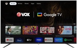VOX UHD 65GTU090, 4K Ultra HD, Frameless GOOGLE  TV, DVB-T2/C/S2, Chromecast, Dolby Audio