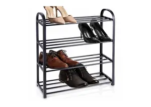 Vilde 569732 -Metalni stalak za obuću na 4 nivoa 49,5 x 18,5 x 56,5cm