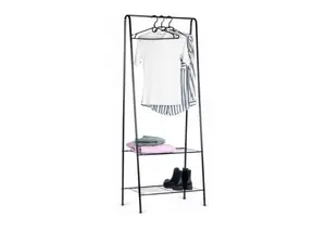 Vilde 568004 - Stalak za odeću sa 2 police 60 x 35 x 153 cm.
