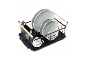 Vilde 150623 - Metlani oceđivač za sudove sa drvenim drškama 42,5 x 29,5 x 19 cm