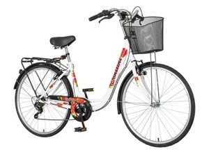 Bicikl venssini diamante 26x1.3/8" belo crveni