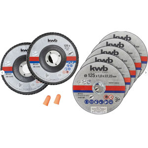 Einhell 7-delni set brusno-reznih ploča 125mm sa čepićima za uši