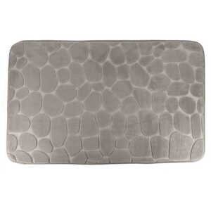 Tendance tepih za kupatilo pebble  50x80 cm memorijska pena mikrofiber siva