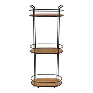 Tendance zicana trostruka polica 62,5x24,5x13,5cm bambus mat crna