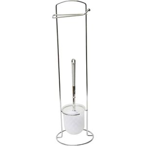 Tendance drzac toalet papira i wc cetke 16,5x16,5x59 cm metal hrom