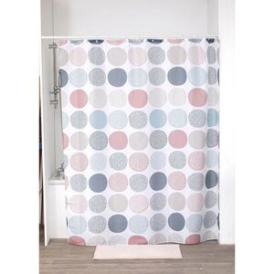 Tendance zavesa za kadu + 12 belih pp kukica 180x200cm poliester gaia
