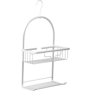 Tendance dvostruka viseca polica mala sa kukicom 28x12,5x49,5 cm aluminijum hrom