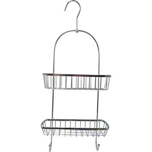 Tendance viseca dvostruka polica za tus 22,5x10x55 cm metal hrom