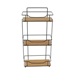 Tendance trostruka polica 57x26,5x11,5cm  bambus mat crna