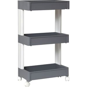 Tendance trostruka polica na tockice 45x26x79,5 cm pp sivo bela