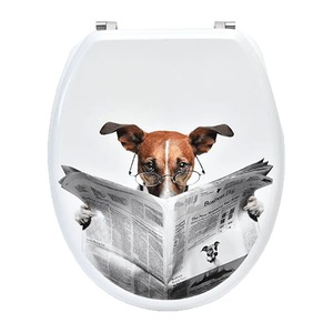 Tendance wc daska mdf sa metalnim okovima 37,5x46cm mdf karamel