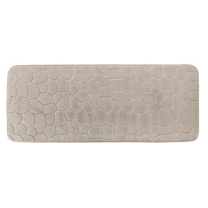 Tendance tepih za kupatilo pebble 45x120 cm memorijska pena mikrofiber sivo smedja