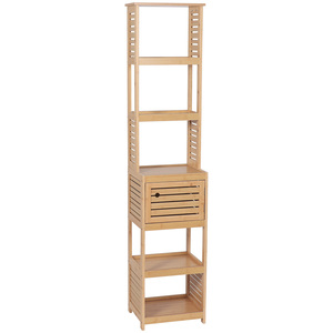 Tendance kupatilski ormarić 1 vrata i 5 polica trinidad 38,5x30x170cm mdf bamboo