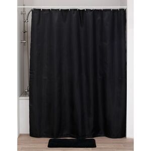 Tendance zavesa za kadu dijamant 180x200 cm poliester crna