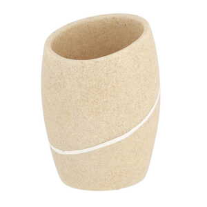 Tendance caša za četkice stone effect 9.8x7.2x6.5 cm poliresin bež