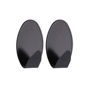 Tendance set 2 ovalne kukice 3m 3,5 x 2 x 5,2 metal crna