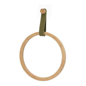 Tendance okrugli držač peškira samolepljivi 31x21x3.5 cm bambus/zelena