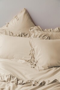 Dekordom Posteljina issimo popline double - natural fine - frill peach