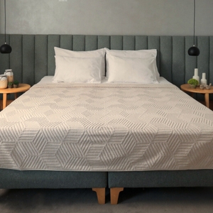 Dekordom Frotir prekrivač cube 145x200 - beige - moon beam