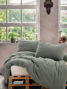 Posteljina cb ranforce double - neat - mint/krem