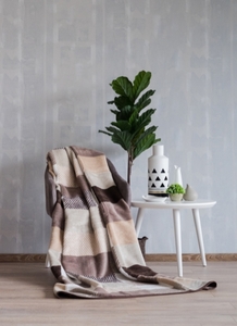 Dekordom Ćebe eco blanket 150x200 - 18108-a squares cream