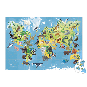 Janod Edu slagalica - ugrozene zivotinje - 200 kom J02676