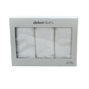 Dekordom Peškir flower set 3/1 - 50x90 3pcs - off white