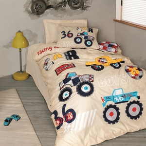 Dekordom Posteljina cb ranforce single 140x200 - junior - cars