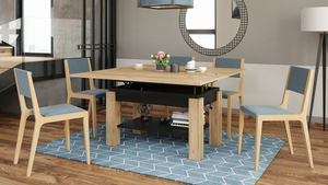 Multifunkcionalni Sto Bravo Craft Zlatno-Crni 1652